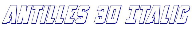 Antilles 3D Italic 字体